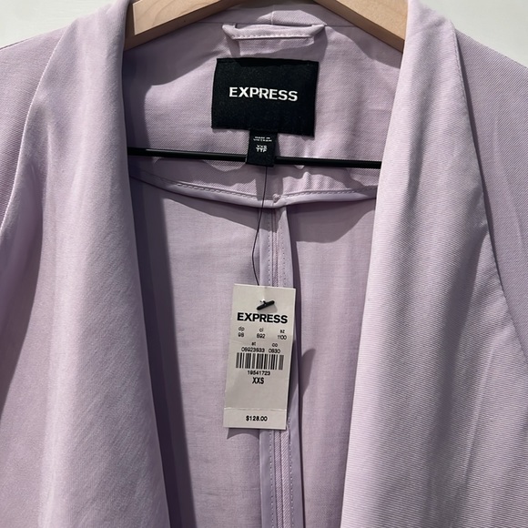 Lilac light wrap jacket with tie belt - Picture 3 of 3